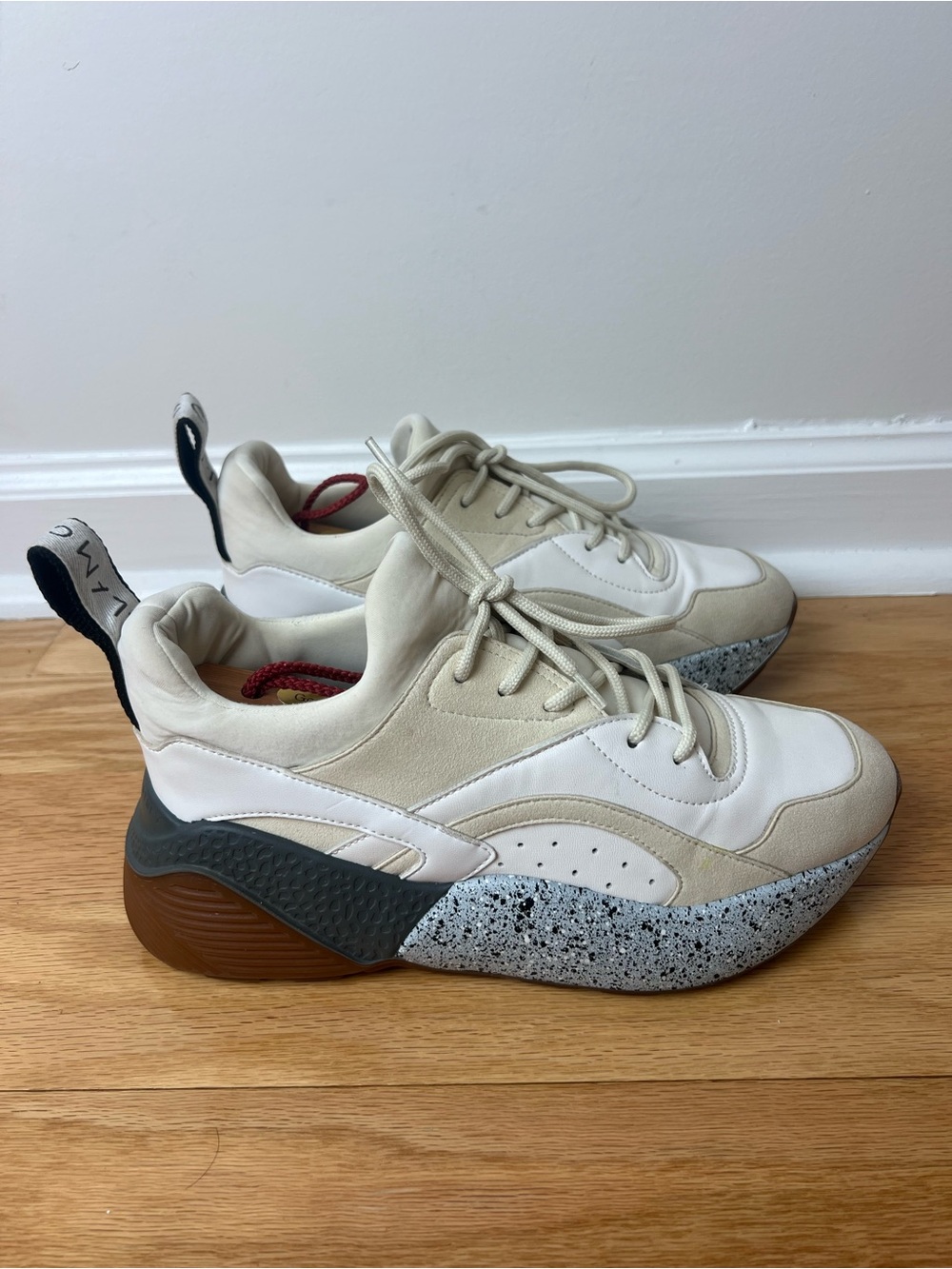 Stella McCartney Eclypse Speckled Chunky Sneakers Size 38 US 8